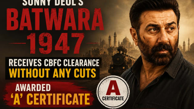 Sunny Deol’s Batwara 1947 Receives CBFC Clearance Without Any Cuts, Awarded ‘A’ Certificate