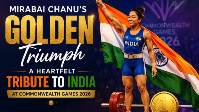 Mirabai Chanu’s Golden Triumph Becomes a Heartfelt Tribute to India at Commonwealth Games 2026