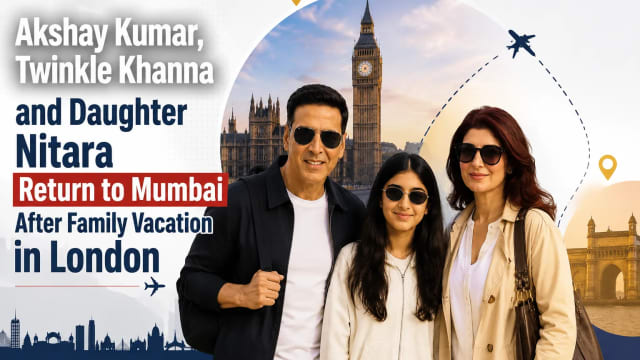 Akshay Kumar, Twinkle Khanna and Daughter Nitara Return to Mumbai After Family Vacation in London
