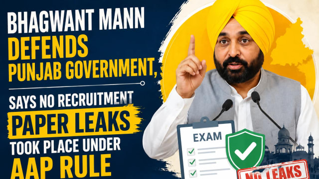 Bhagwant Mann Defends Punjab Government, Says No Recruitment Paper Leaks Took Place Under AAP Rule