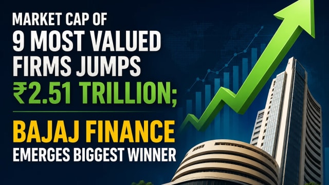 Market Cap of 9 Most Valued Firms Jumps ₹2.51 Trillion; Bajaj Finance Emerges Biggest Winner