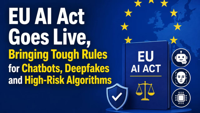 EU AI Act Goes Live, Bringing Tough Rules for Chatbots, Deepfakes and High-Risk Algorithms