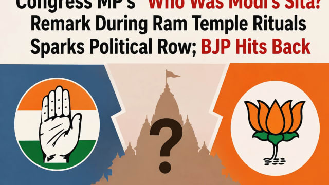 Congress MP’s ‘Who Was Modi’s Sita?’ Remark During Ram Temple Rituals Sparks Political Row; BJP Hits Back