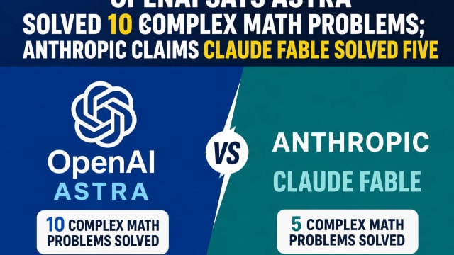 OpenAI Says Astra Solved 10 Complex Math Problems; Anthropic Claims Claude Fable Solved Five