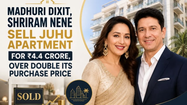 Madhuri Dixit, Shriram Nene Sell Juhu Apartment for ₹4.4 Crore, Over Double Its Purchase Price