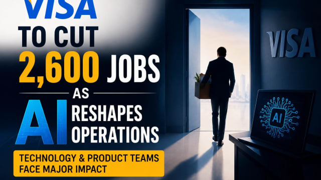 Visa to Cut 2,600 Jobs as AI Reshapes Operations, Technology and Product Teams Face Major Impact