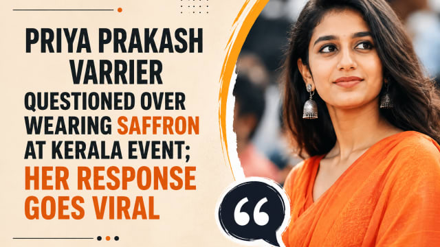 Priya Prakash Varrier Questioned Over Wearing Saffron at Kerala Event; Her Response Goes Viral