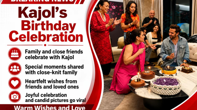 Kajol Celebrates Birthday With Daughter Nysa, Mom Tanuja and Friends; Cuts Cake With Birthday Twin Vatsal Sheth