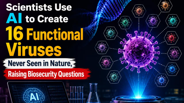 Scientists Use AI to Create 16 Functional Viruses Never Seen in Nature, Raising Biosecurity Questions
