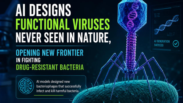 AI Designs Functional Viruses Never Seen in Nature, Opening New Frontier in Fighting Drug-Resistant Bacteria