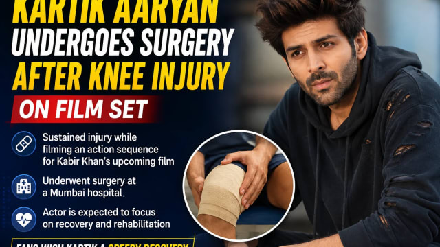 Kartik Aaryan Undergoes Knee Surgery After Injury During Film Shoot