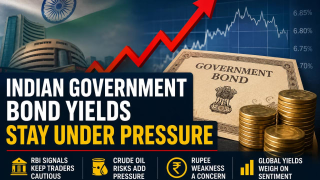 Indian Government Bond Yields Stay Under Pressure as RBI Rate Outlook and Oil Risks Weigh on Market