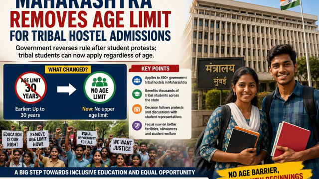 Maharashtra Removes Age Limit for Tribal Hostel Admissions After Student Protests