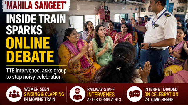 ‘Mahila Sangeet’ Inside Moving Train Goes Viral, TTE Steps In as Internet Debates Civic Sense