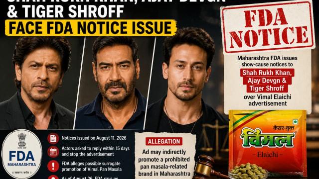 Shah Rukh Khan, Ajay Devgn & Tiger Shroff Face FDA Scrutiny Over Vimal Elaichi Ad — What Happened?