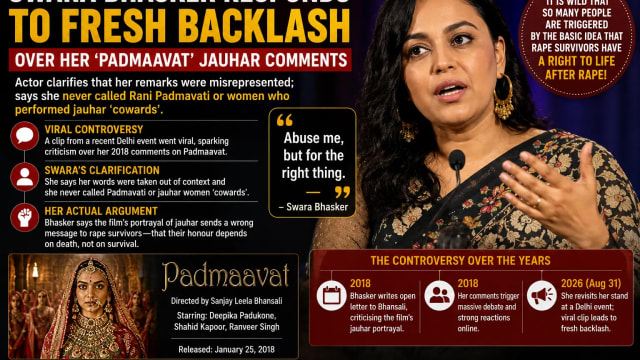 Swara Bhasker Breaks Silence on ‘Padmaavat’ Jauhar Backlash: ‘I Never Called Rani Padmavati a Coward’