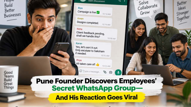 Pune Founder Finds Employees’ Secret WhatsApp Group, His Unexpected Reaction Goes Viral