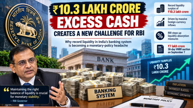 India’s Banks Are Sitting on Record Excess Cash — Why It Has Become a New Problem for RBI