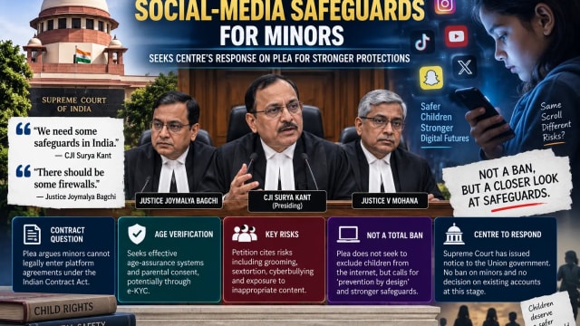Supreme Court Looks at How Children Join Social Media, Seeks Centre’s Response on Safeguards
