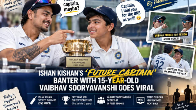 Ishan Kishan Calls 15-Year-Old Vaibhav Sooryavanshi ‘Future Captain’ After Duleep Trophy Win