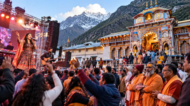 Badrinath ‘Bhajan Jamming’ Sparks Row: Loud Music Near Sacred Dham Draws Backlash From Priests, Social Media