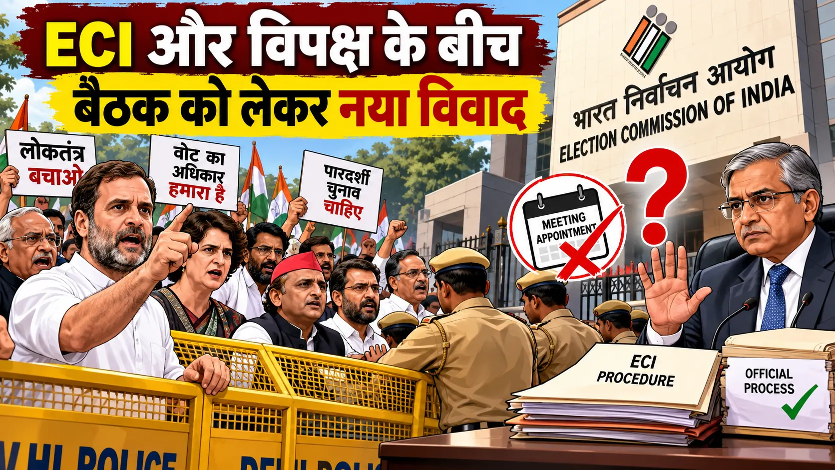 ECI और विपक्ष के बीच बैठक को लेकर नया विवाद: राहुल गांधी के आरोपों पर चुनाव आयोग ने बताया अपना पक्ष