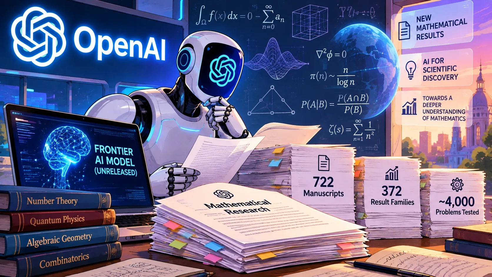 OpenAI के unreleased AI model ने गणित में दिखाई बड़ी क्षमता, 722 manuscripts में सैकड़ों नए results जारी