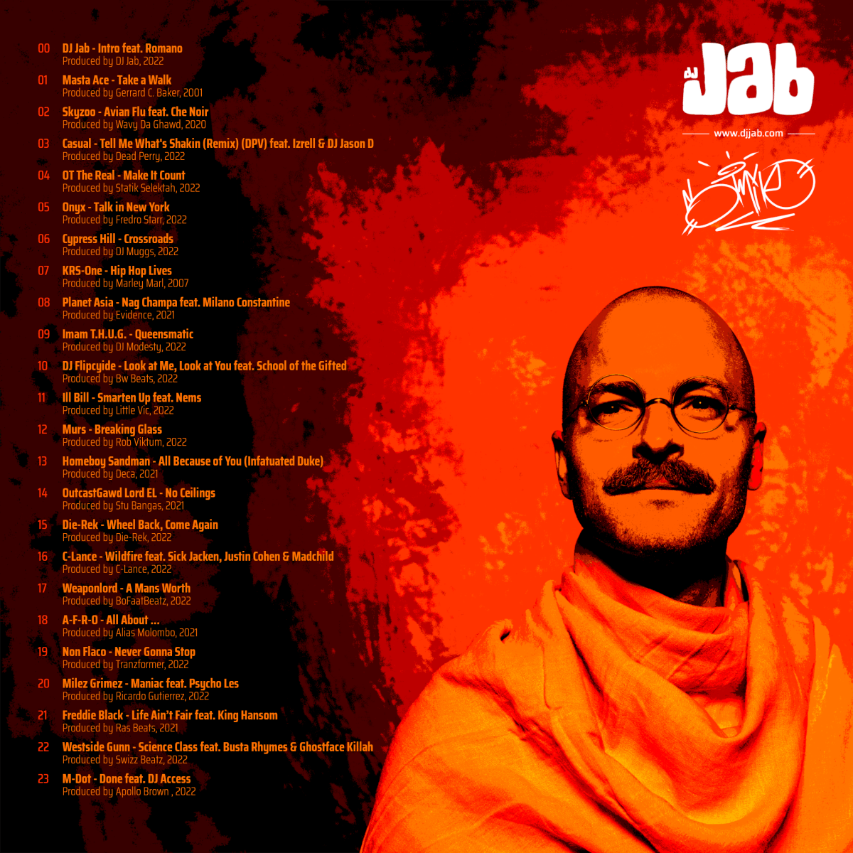 DJ Jab · Smile – Hip Hop Mixtape – Cover back