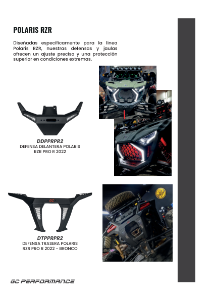 Defensa Trasera Polaris RZR PRO R 2022 – Bronco – Catálogo página 3