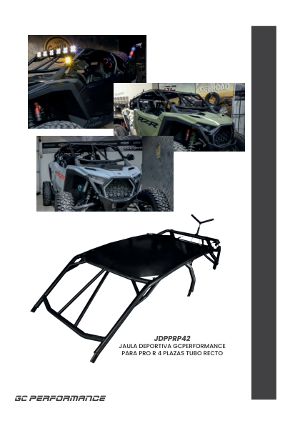 Jaula Deportiva GC Performance – PRO R 4 Plazas (Tubo Recto) – Catálogo página 6