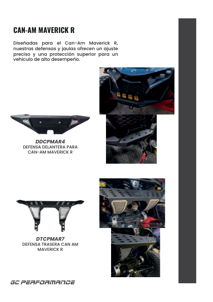 Defensa Delantera Can-Am Maverick R – Catálogo página 7