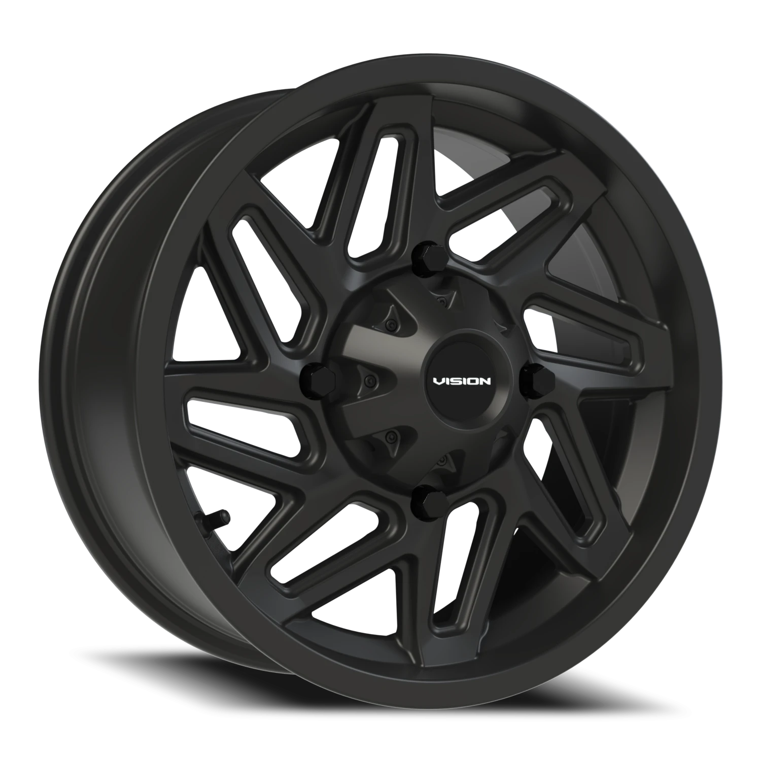 RIN VISION 12X8 SPYDER NEGRO MATE 4X156