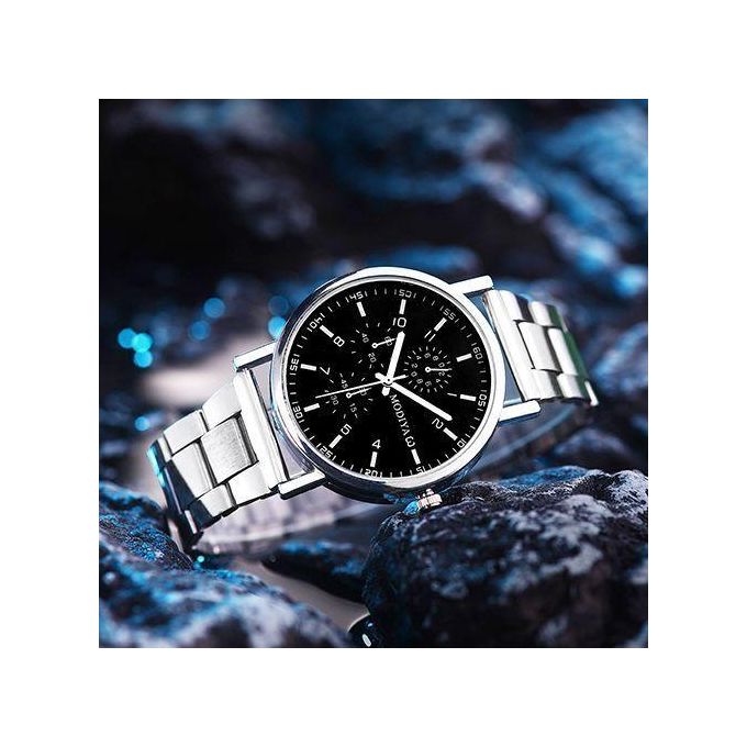 Men Casual Quartz Watch Stainless Steel Strap