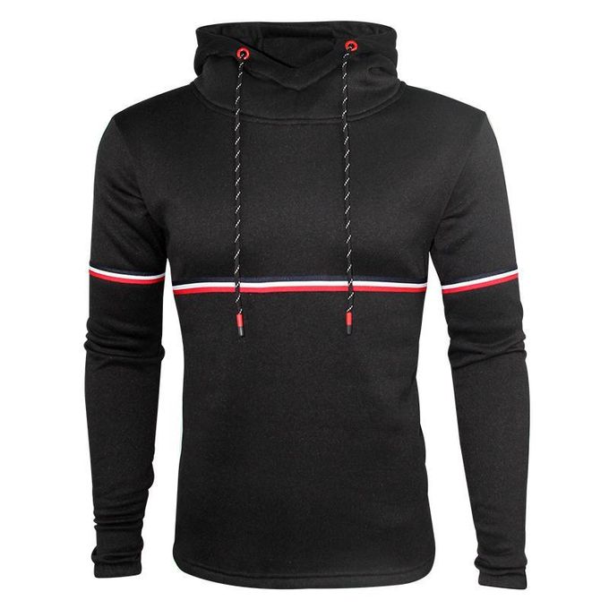 Mens Sport Outdoor Long Sleeve Hoodies Sportwear Warm Sweatshirts Black