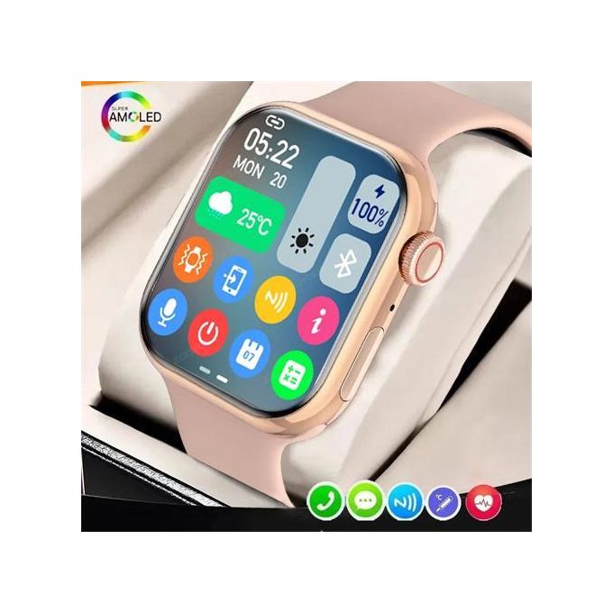 Full Touch Screen Smart Bluetooth Call Smartwatch - For Android and iOS - Pink