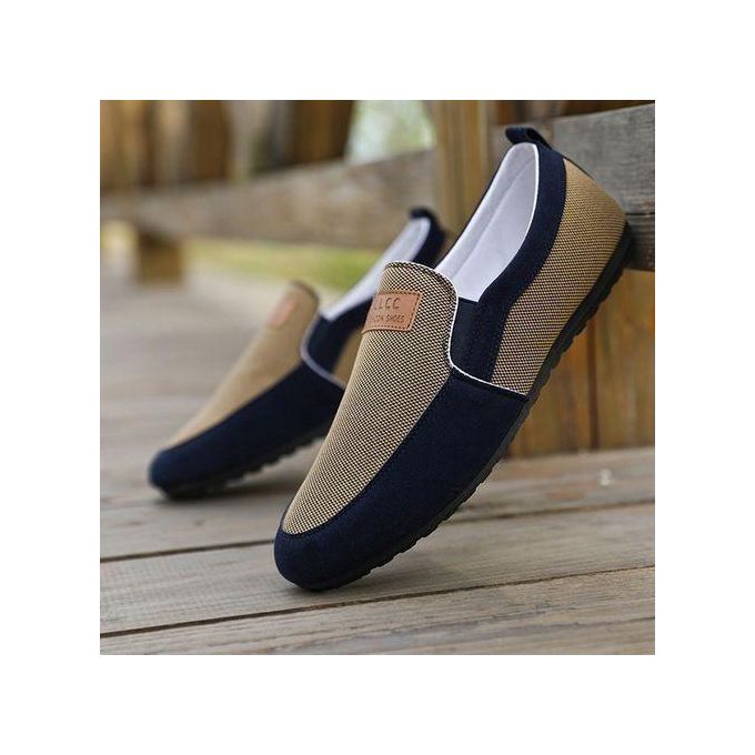 AIDAILU Men's Canvas Sneakers Work Leisure Outdoor Shoes - Brown