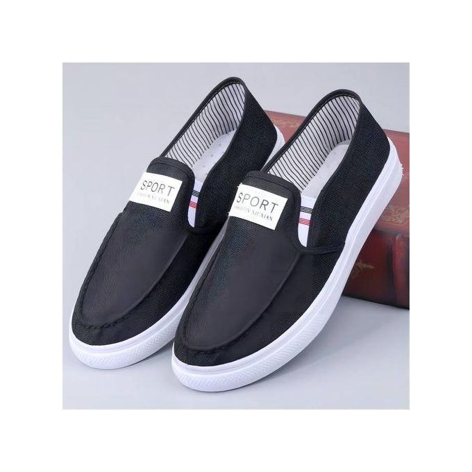 CFZIYOU Mens Canvas Shoes Low Top Sneakers Black Fashion Mens Casual Shoes