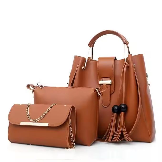 3In1 Handbags Set - Brown