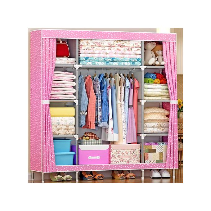 13014C 3-in-1 Portable Wardrobe - Pink