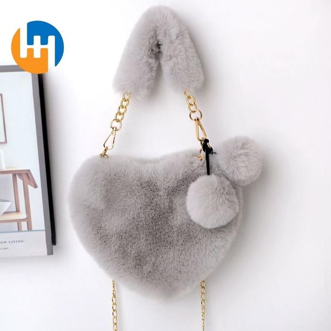 Newly arrived plush love handbag shoulder bag crossbody bag coin purse