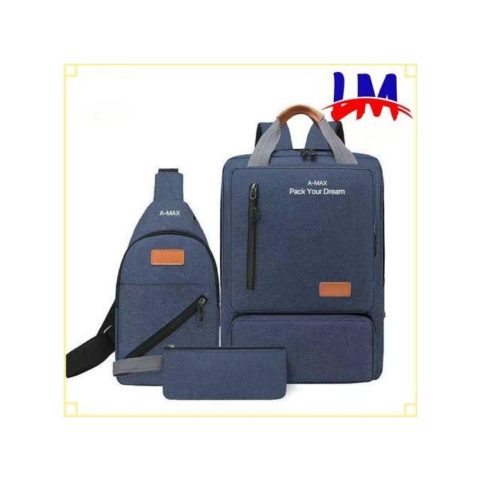 Share this product    LM 3 In 1 Laptop Backpack Set - Blue