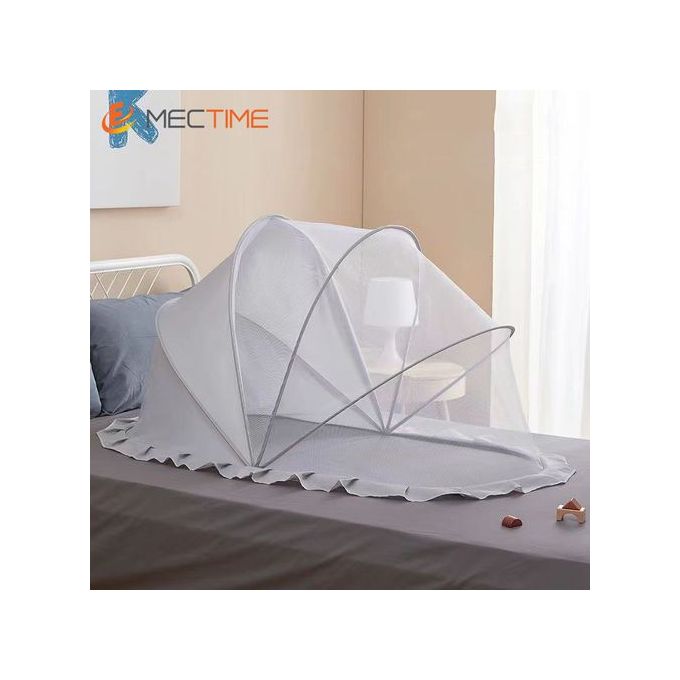 0-6 Years Baby Folding Mosquito Net Cover For Travel Sunshade -Grey