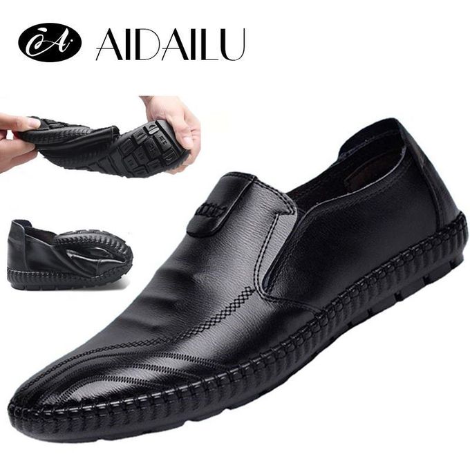 AIDAILU Mens Leather Shoes Casual Loafers & Slip-Ons Shoe