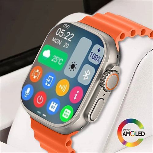 2.2 Inch Smart watch Sports bracelet Straps Bluetooth Call Heart rate Wireless Charging- Orange