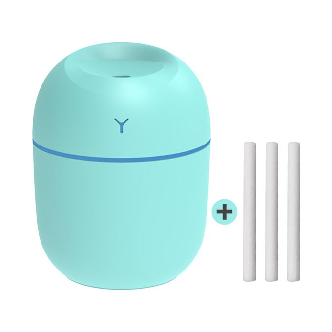 220mL Mist Humidifier Air Freshener USB Car Aroma Oil Diffuser LED 7 - Blue