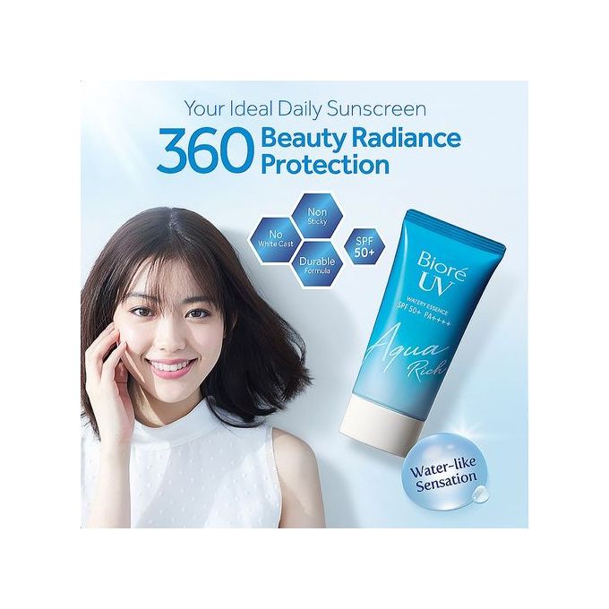 Biore UV Aqua Rich Watery Essence Sunscreen SPF 50 (50ML)