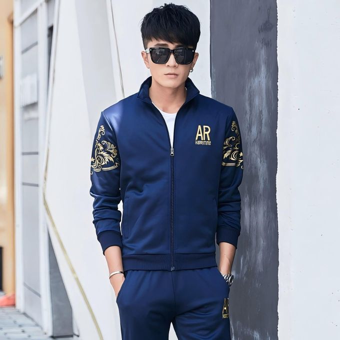 Men's Tracksuits Sweatsuits For Men 2 Piece Sets-Blue