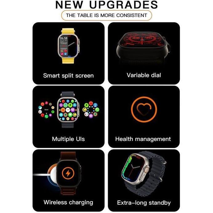Smart Watch 7 In1 Bluetooth Call Wireless Charging Heart Rate Straps