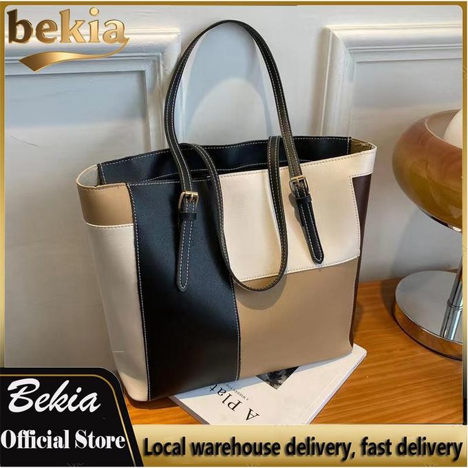 BEKIA Splicing Ladies Handbag Tote Bag Trendy shoulder bag large capacity portable bag