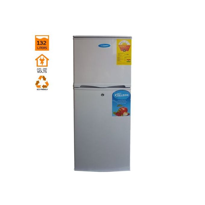 Delron DRF-122A Double Door Refrigerator - 122 Litres - Silver